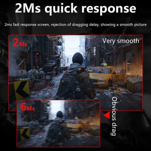 Alt view image 4 of 5 - 24 inch PC monitor 144Hz ips lcd display 165Hz HD gaming gamer desktop computer Screen Flat panel /DP
