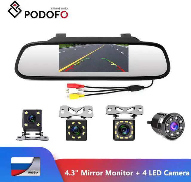 Main image of 4.3" Car Rearview Mirror Monitor Auto Parking System + LED Night Vision Backup Reverse Camera CCD Car Rear View Camera