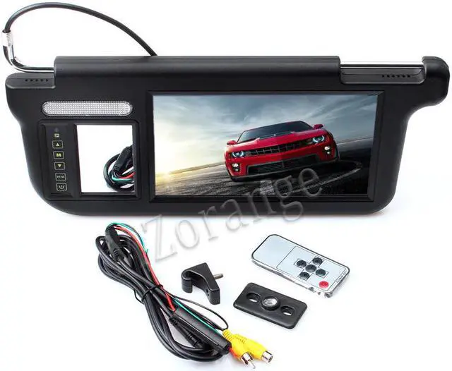 Alt view image 2 of 5 - sun visor monitor sun visor display Monitor 1 pc 7 inch TFT LCD Sun Visor Display Rearview Mirror Retrovisor