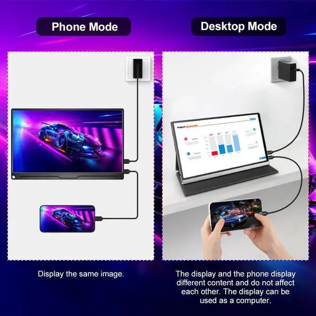 Alt view image 5 of 5 - 15.6 Inch 4K Monitor for Xbox One X S Call of Duty 4 UHD Portable Display Type C Mini  Laptop Second Screen PS4 Pro