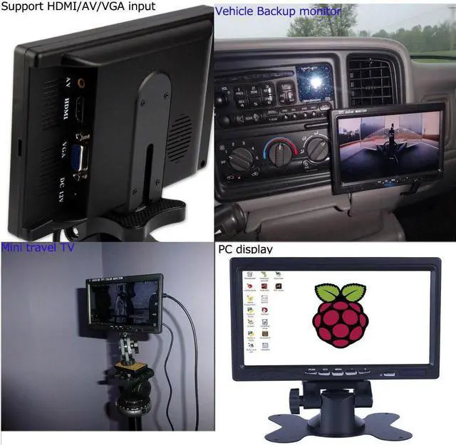 Alt view image 2 of 5 - 7" LCD Monitors HD LCD Mini Computer & TV Display CCTV Security Surveillance Screen With  / VGA / Video / Audio Input