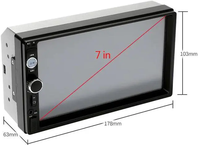 Alt view image 3 of 5 - 7" Car Backup Monitors 2din Audio Radio Touch Screen HD Digital Display USB Bluetooth Autoradio Multimedia MP5 Player