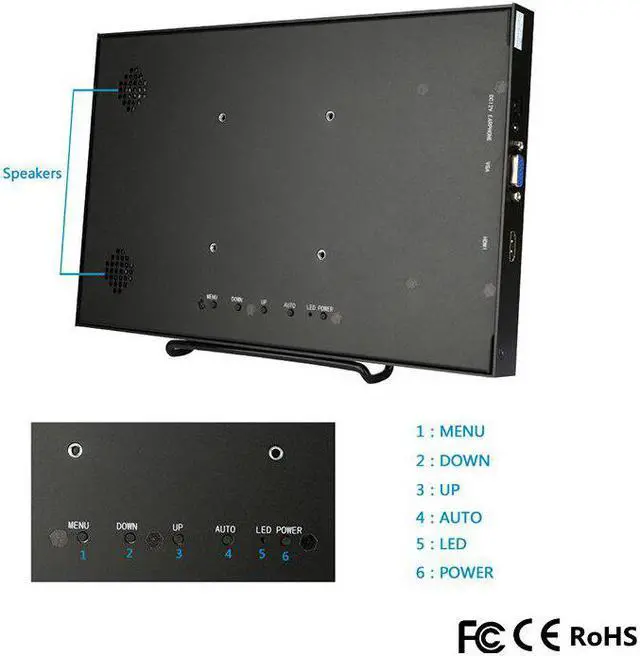 Alt view image 4 of 5 - 11.6 Inch 1366 * 768 Portable Monitor VGA pc monitor LCD monitor For PC Laptop PS3 XBOX PS4