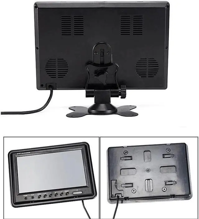 Alt view image 5 of 5 - 9" TFT LCD Screen Car Monitor Headrest monitor Use for Truck Bus Motorhome Car and CCTV Security System,Rearview camera optional