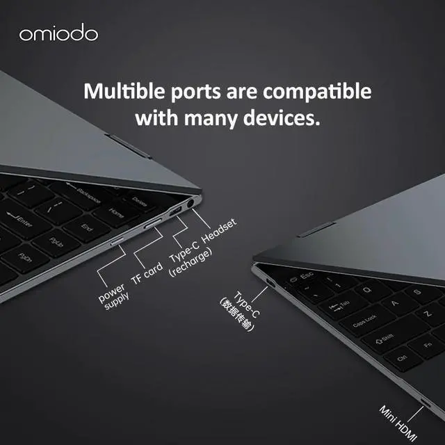 Alt view image 2 of 5 - 13.3 Inch Lapdock PC Gaming Monitor 1080p HD with USB C and  cable for expand switch mobile PC c Huawei phones