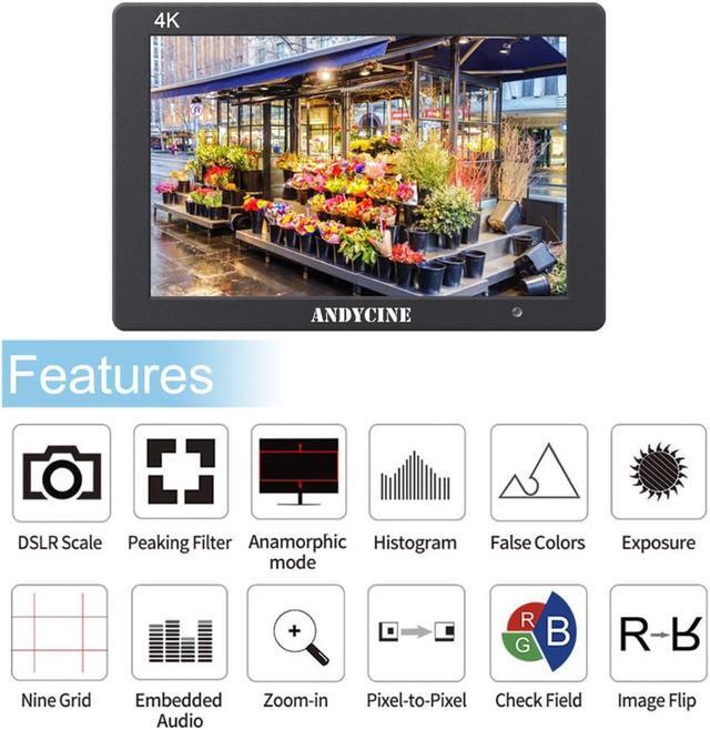 Alt view image 2 of 5 - 7 inch Camera Field DSLR Monitor Small Full HD 4K 1920x1200 IPS Video for Sony Nikon Canon