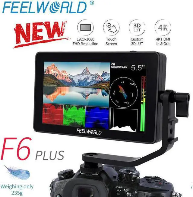 Main image of F6 PLUS 5.5 Inch 4K Monitor on Camera DSLR 3D LUT Touch Screen IPS Monitor FHD 1920x1080 Video 4K