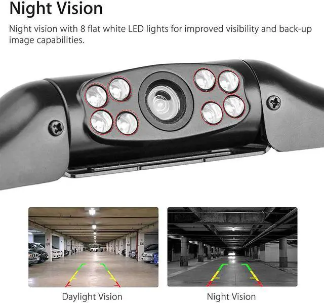 Alt view image 3 of 5 - 4.3 Inches Car Rearview Mirror Monitor Car Reverse Camera For Vehicle Parking Reversing Image Display With Wireless Transmitter