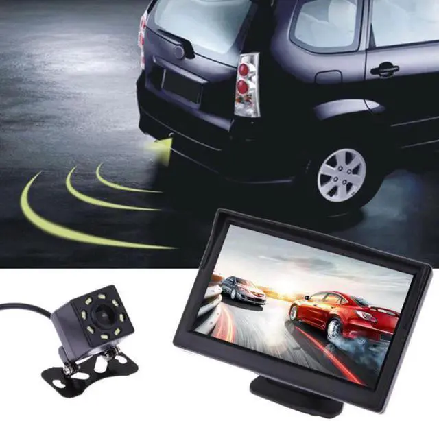 Alt view image 2 of 5 - 1 Pc Auto Car 5 inch LCD HD Screen Monitor Suction Cup Parking Camera Vehicle Car Rearview Reverse Backup Camera