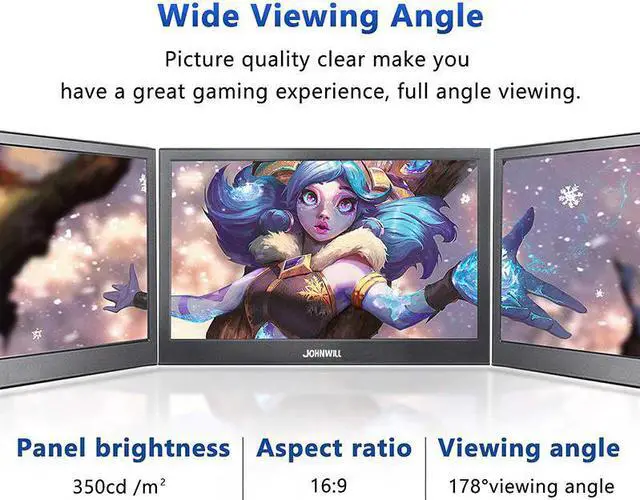 Alt view image 3 of 5 - Monitor 13.3 inch 2K Monitor LCD Touch Screen Gaming Monitor USB Display Monitor for PC Raspberry Pi PS4