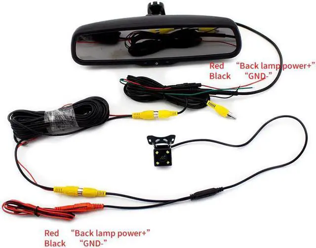 Alt view image 5 of 5 - 4.3inch 800X480 Car Video Player Monitor Interior Rear View Mirror Replacement with Reverse Backup Parking Camera System