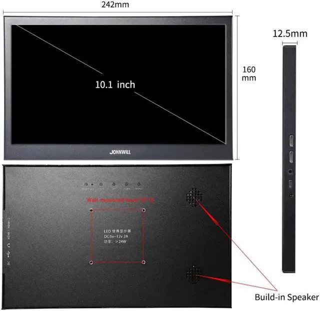 Alt view image 5 of 5 - 10.1" Inch 2K Touch Monitor Portable Computer Monitor PC 2560X1600 IPS  PS4 Xbox360 LCD LED Tablet Display for Raspberry Pi