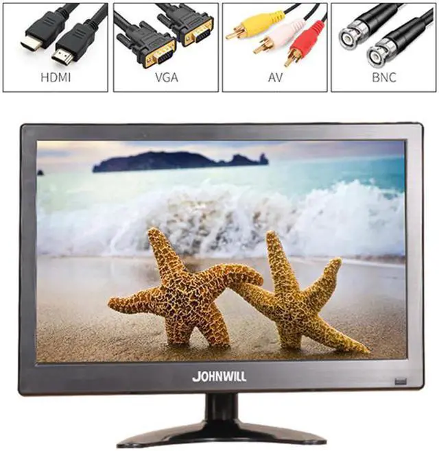 Alt view image 5 of 5 - 12 inch 1366*768 LCD HD portable Monitor Computer PC Display 13.3 inch monitor ips Security Monitor With Speaker VGA USB