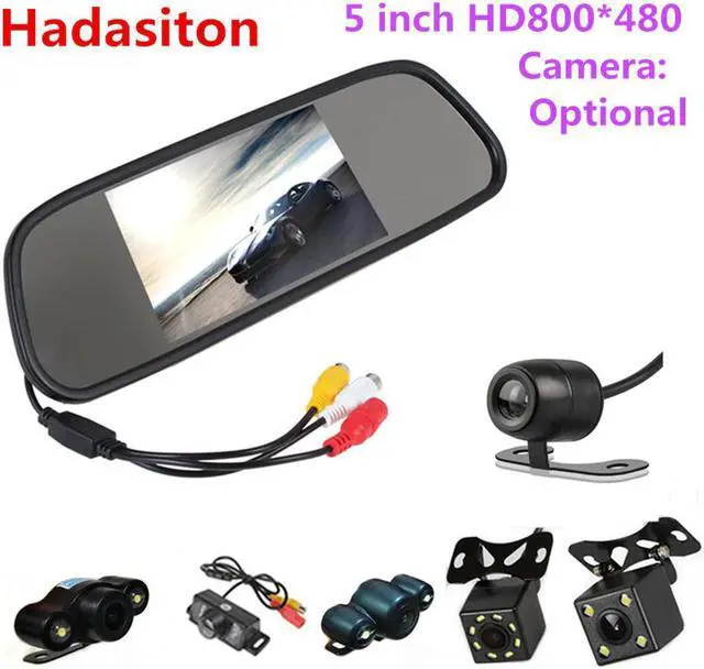 Main image of parking monitor 5 inch TFT LCD Color Screen Car monitor Rearview mirror monitor,Rearview camera optional