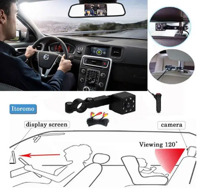 Main image of Adjustable Baby Car Mirror Car Back Seat Safety View Rear Ward Facing Car Interior Baby Kids Monitor Reverse Safety Seats Mirror