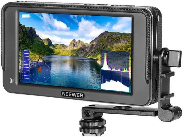 Main image of F400 5.7-Inch Camera Field Monitor Full HD 1920x1080 IPS with 4K  DC Input Video Peaking Focus Assist with Tilt Arm