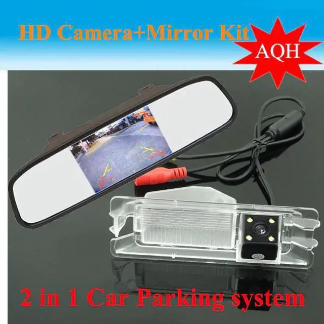 Main image of 4.3 inch Car monitor mirror + car rear view parking camera for Nissan March/For Renault logan Sandero Car backup reverse camera