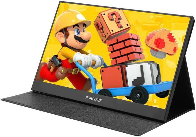 Main image of POEPOISE 15.6/17.3 inch ips Portable monitor for Raspberry Pi PC PS4 Xbox 360 1080P LCD LED Display switch cctv