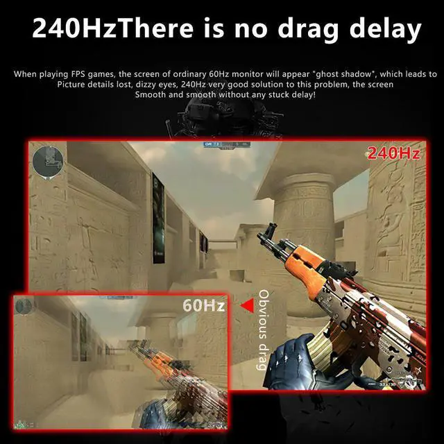 Alt view image 5 of 5 - 24 inch PC monitor desktop computer game 240Hz lcd display gamer HD Flat panel /DP