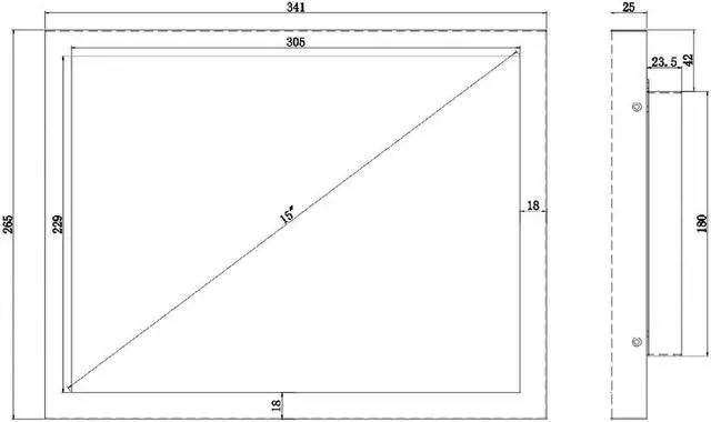 Alt view image 4 of 4 - 40PCS Metal material 15 industrial lcd open frame resistive touch screen monitor