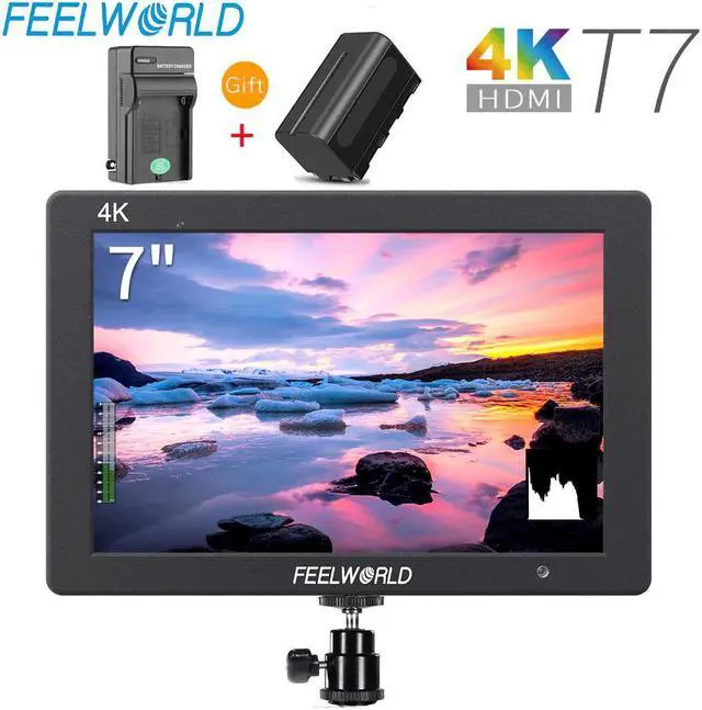 Main image of T7 7 Inch IPS 1920x1200  On Camera Field Monitor Support 4K Input Output Video Monitor + NP750 Battery + Charger