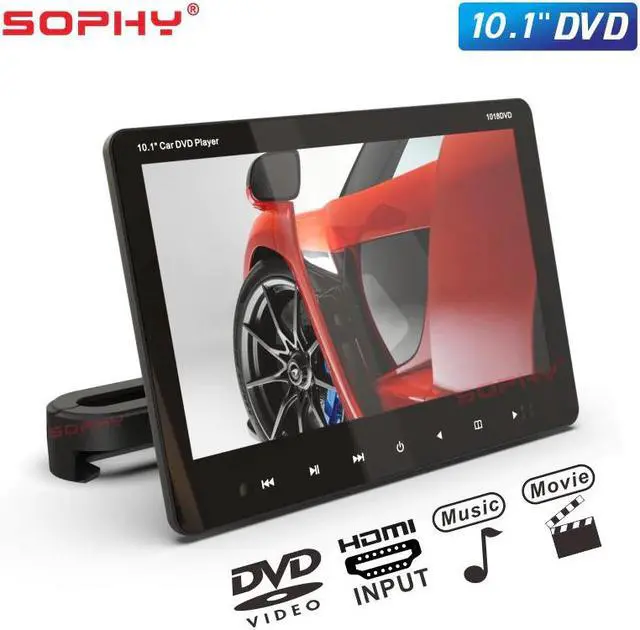 Alt view image 3 of 5 - 10.1 Inches External Car Headrest DVD Player Rear Seat Screen Monitor DVD/VCD USB/SD//IR/FM SH1018DVD