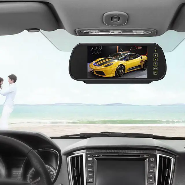 Alt view image 2 of 5 - 7 Inch TFT LCD Touch Screen Bluetooth Car MP5 Player FM Transmitter Reversing Backup Camera Car Rear View Parking Mirror Monitor