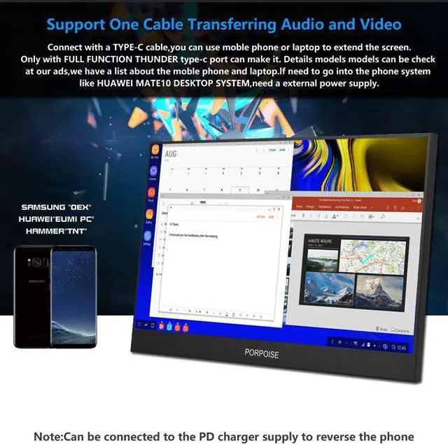 Alt view image 3 of 5 - 17.3 Inch Super-Ultra Portable Monitor 1920 * 1080P IPS Screen USB Display with Folding Holder For PS3 PS4 XBOX for PC