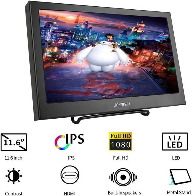 Alt view image 2 of 5 - 11.6 Inch 1920X1080 IPS LCD Portable Display for PS3/PS4/XBOx360 with VGA/ Interface 10.1 Inch Computer Gaming Monitor PC