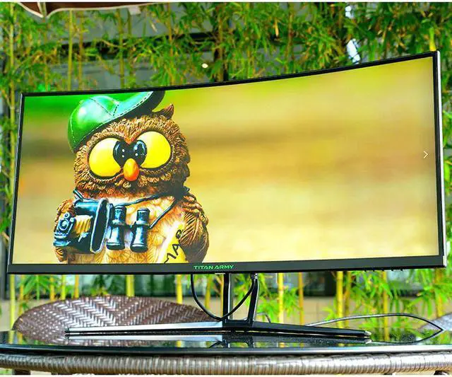 Alt view image 3 of 5 - 35 inch curved screen 200Hz free sync 21:9 ultra wide band fish screen 2K gaming monitor 144HZ