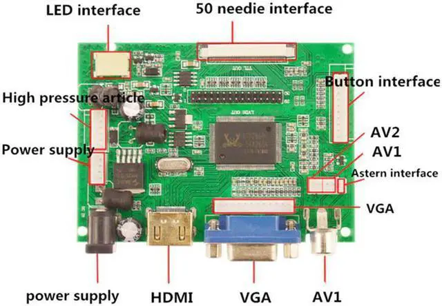 Alt view image 3 of 5 - 7 inch 1024*600 EJ070NA-01J  Screen LCD Display Driver Board Monitor for Raspberry Pi B + 2 3 Banana/Orange Mini computer