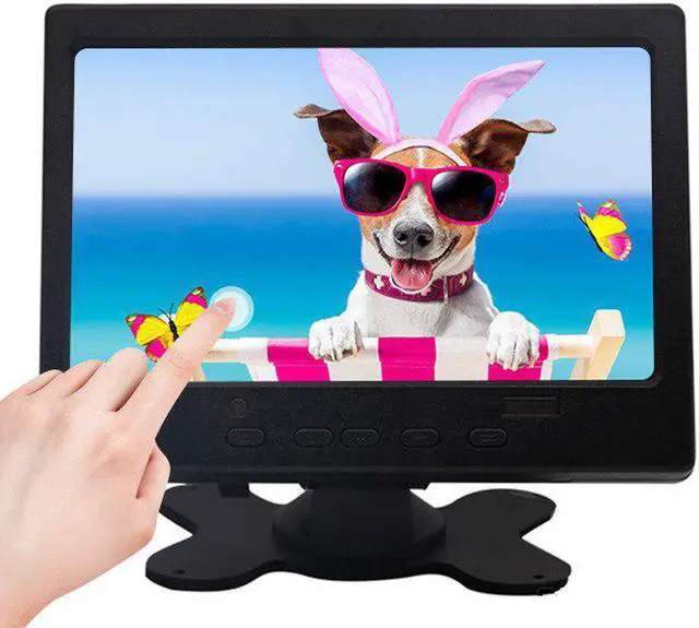 Alt view image 2 of 5 - 7 inch  touch monitor pc mini small lcd CCTV full hd portable monitor TFT 1024*600 Built-in speaker for Car Reverse Rearview