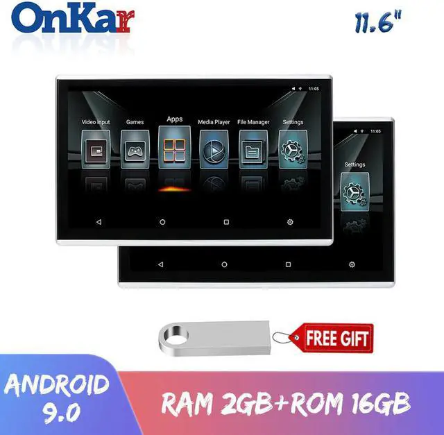 Main image of Car Headrest with monitor Android 9.0 11.6 Inch RAM 2GB ROM 16GB With IN/Out 4K 1080P Video Screen Mirroring USB