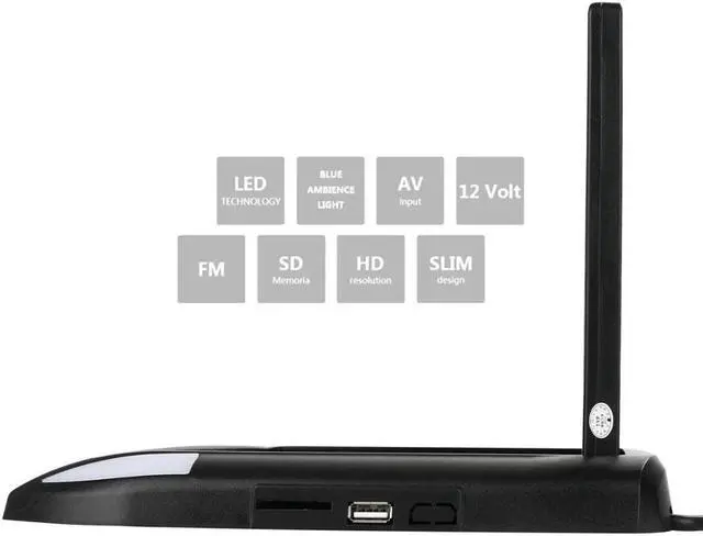 Alt view image 3 of 5 - 10.1/12.1 inch Flip Down Monitor 1080P HD Player FM Ultra Thin Car DVD Player 2-Way Video Input Car Roof Mounted TFT LCD Monitor