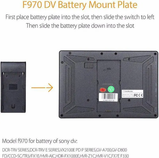 Alt view image 5 of 5 - A7s 4K Monitor 7 Inch HD IPS Screen 500cd/m2 Field Camera Monitor 4K Video for Nikon Canon Sony Fujifilm DSLR