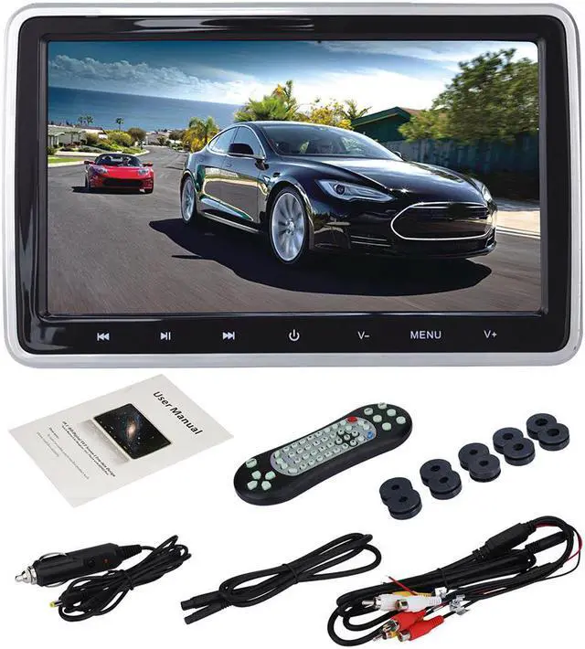 Alt view image 2 of 5 - 10.1 Inch Car Headrest Bluetooth FM Touch Key Remote Control DVD Player Monitor Car Headrest Touch Player Monitor Car Headrest