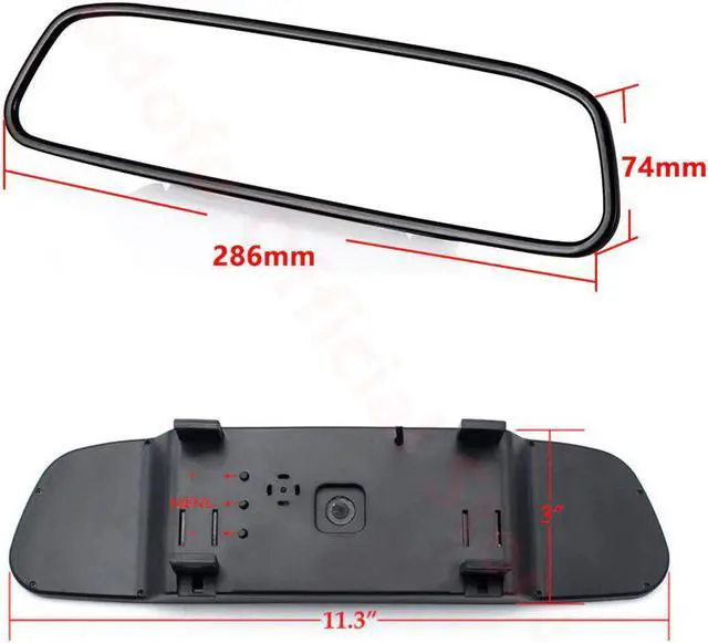 Alt view image 2 of 5 - 4.3" TFT LCD Car Parking Rearview Mirror Monitor 2 Video Input For Rear View Camera LED Night Vision Reverse Auto Camera