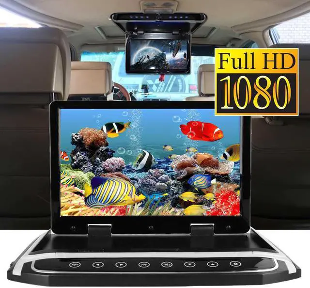 Alt view image 4 of 5 - 15.6" HD Wide Screen Car DVD Player Car Ceiling Flip Down Monitor Roof Mount Player 1920*1080