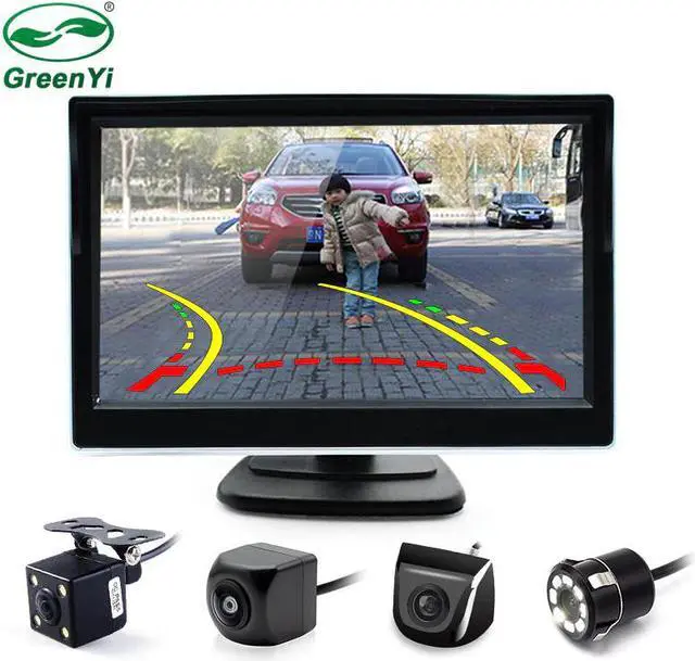 Main image of 5 Inch 800*480 TFT LCD Car Parking Monitor With Rear View Camera, Trajectory Parking Line and Starlight Night Vision Camera