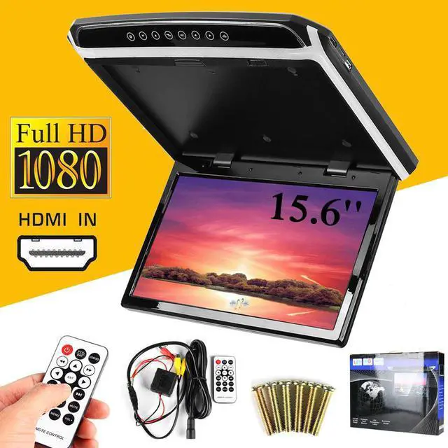 Alt view image 2 of 5 - 15.6" HD Wide Screen Car DVD Player Car Ceiling Flip Down Monitor Roof Mount Player 1920*1080