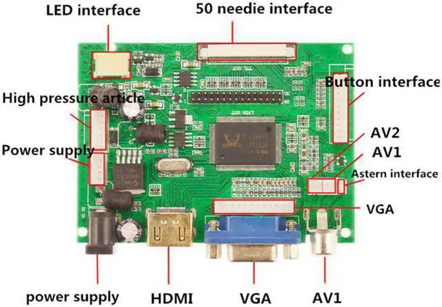 Alt view image 2 of 4 - 7 inch for Raspberry Pi Banana/Orange Pi mini computer LCD Screen Display Monitor Remote Driver Control Board 2AV VGA