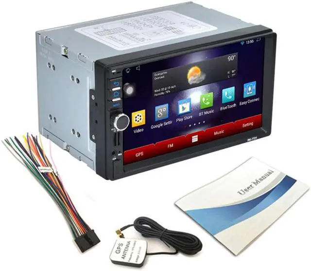 Alt view image 5 of 5 - For Android 4.4.4 7" 1024*600 HD Universal Car Radio Quad Core Head Unit Car GPS Navigation RK-7721