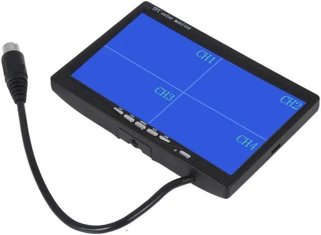 Alt view image 3 of 5 - DC12V-24V 7" LCD 4CH Video input Car Video Monitor For Front Rear Side View Camera Quad Split Screen 6 Mode Display