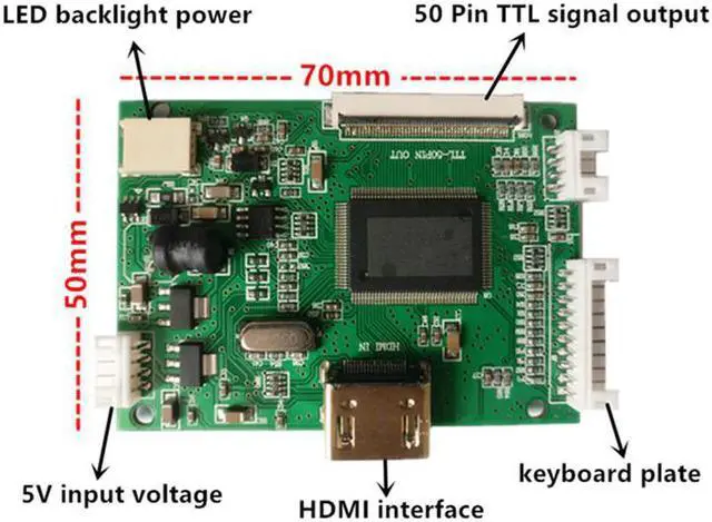 Alt view image 4 of 5 - 7 inch 1024*600 EJ070NA-01J  Screen LCD Display Driver Board Monitor for Raspberry Pi B + 2 3 Banana/Orange Mini computer