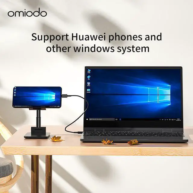 Alt view image 2 of 5 - 13.3 inch phone book portable monitor 1080p HD with Type-C USB  for expand switch mobile PC connecting with Huawei phones