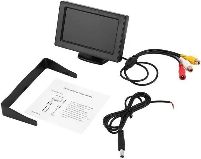 Alt view image 3 of 5 - 4.3 Inch TFT LCD Monitor Car Rearview Full Color Display 2-channels Video Inputs Visual Reversing for Car VCD/DVD/GPS/Camera