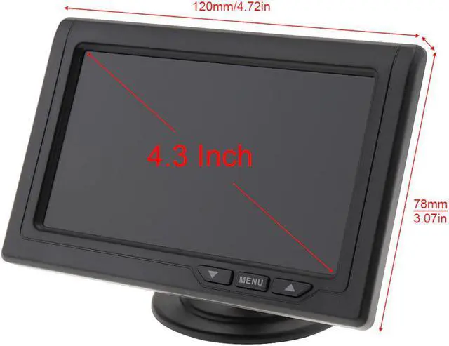 Alt view image 5 of 5 - 4.3 Inch Car Monitor Car Rear View Parking Backup 480 x 272 Color TFT LCD Screen Display for Reverse Camera Parking For Rearview