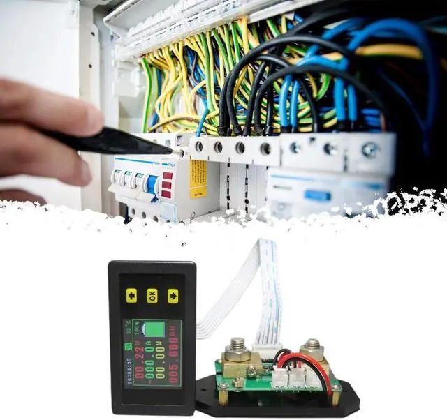 Alt view image 4 of 5 - Display Multi-function Combo Meter Voltage Current KWh Watt Meter 1.8 inch Battery Capacity Power Monitoring