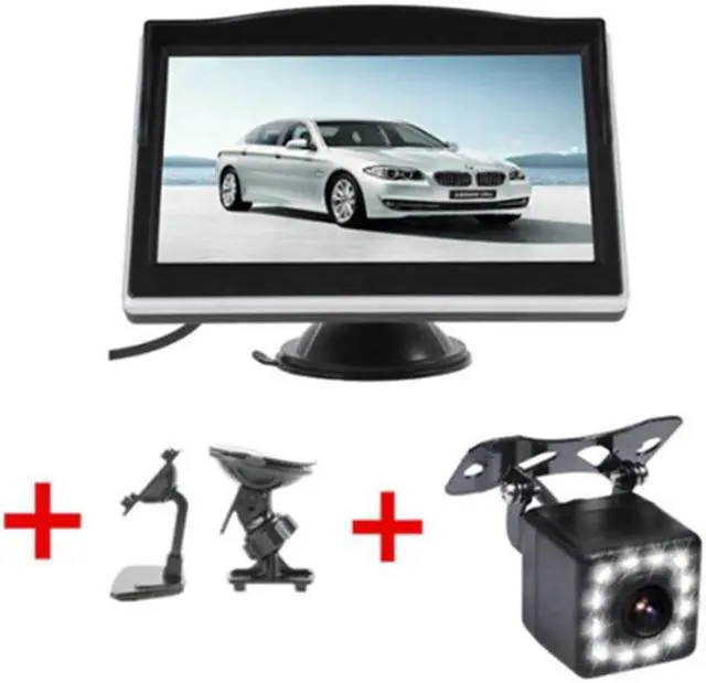 Alt view image 2 of 5 - 5 Inch TFT LCD HD Screen Car Monitor Parking Rear View Monitor for 170 Angle Vehicle Car Reverse Rear View Backup Camera