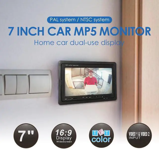 Alt view image 4 of 5 - Monitor MP5 Player 7 inch TFT LCD Screen for Reverse Rear View Camera DVD Classic  Vehicle Accessaries Supplies